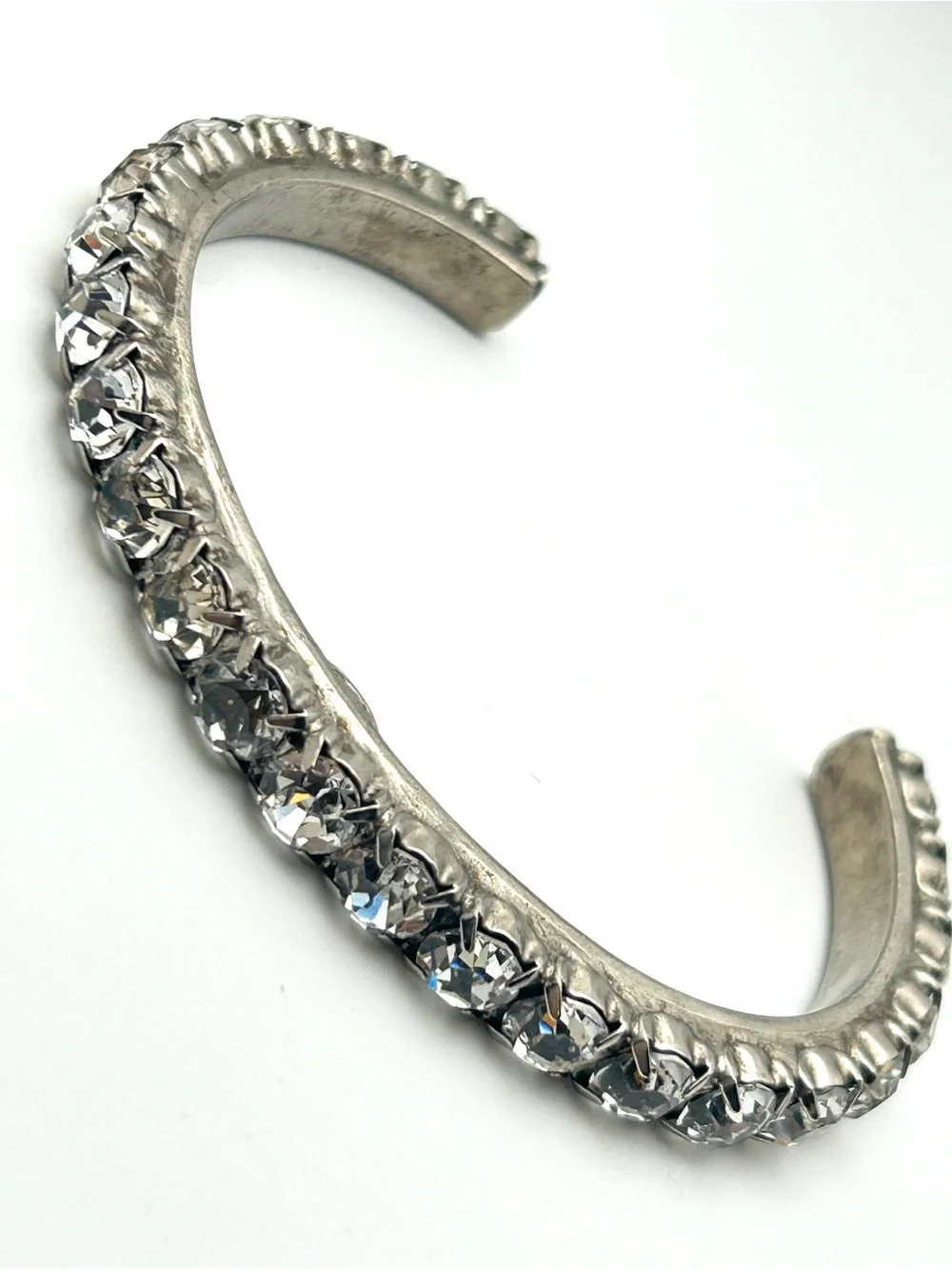 Sorrelli Riveting Romance Clear Crystal Cuff Bracelet